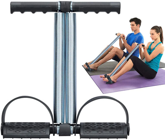 Pedal Resistance Band with Handle – 6-Tube Elastic Fitness Band for Full Body Home Workout