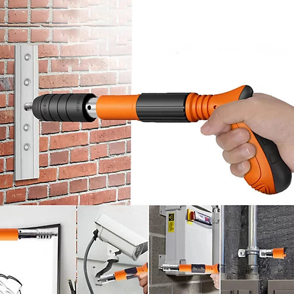Heavy Duty Manual Steel Nail Gun Set – Portable Concrete Wall Fastening Tool with Accessories