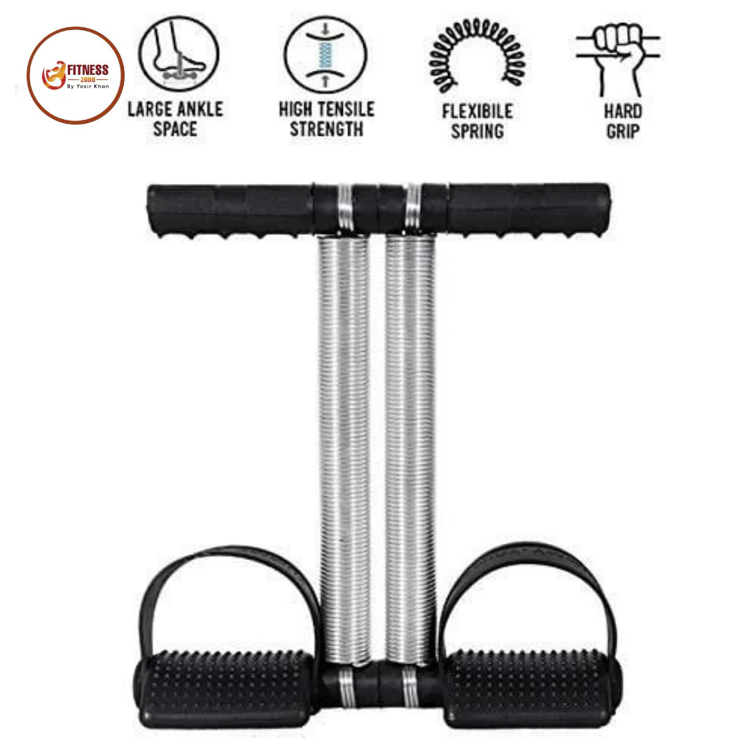 Pedal Resistance Band with Handle – 6-Tube Elastic Fitness Band for Full Body Home Workout