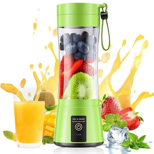 Portable USB Rechargeable Blender Juicer Bottle – Mini Cordless Smoothie Maker for Fruits, Shakes & Ice Crushing (Random Color)