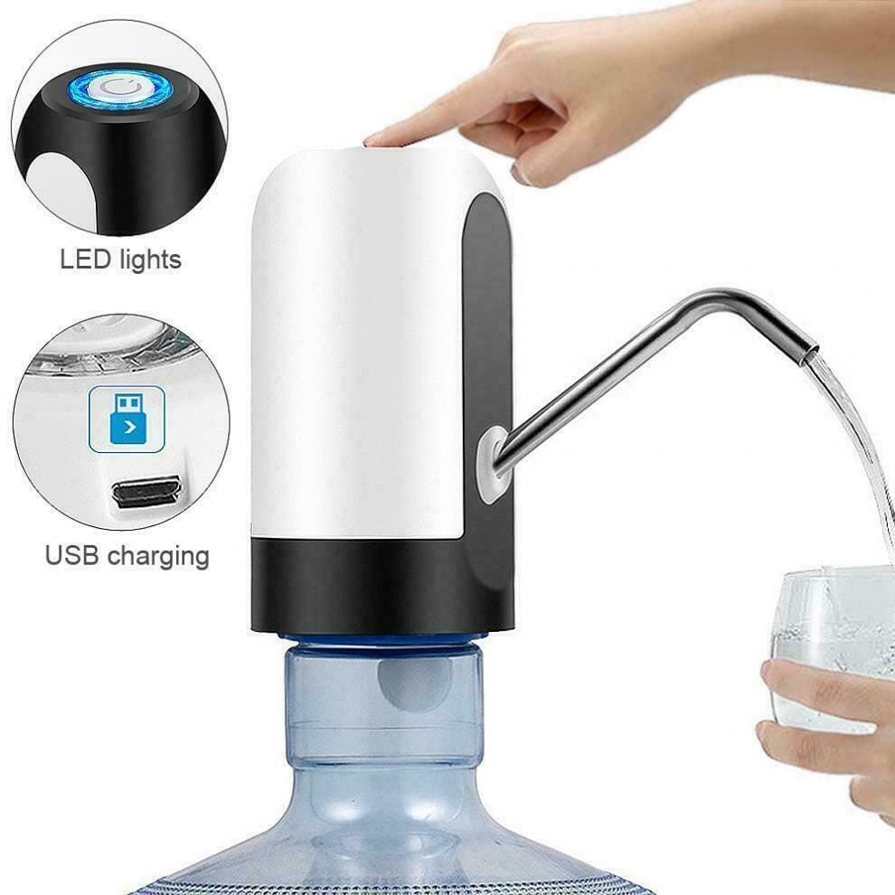 Upgraded USB Rechargeable Water Bottle Pump – One-Touch Automatic Water Dispenser for 2-5 Gallon Bottles