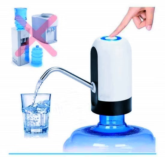 Upgraded USB Rechargeable Water Bottle Pump – One-Touch Automatic Water Dispenser for 2-5 Gallon Bottles