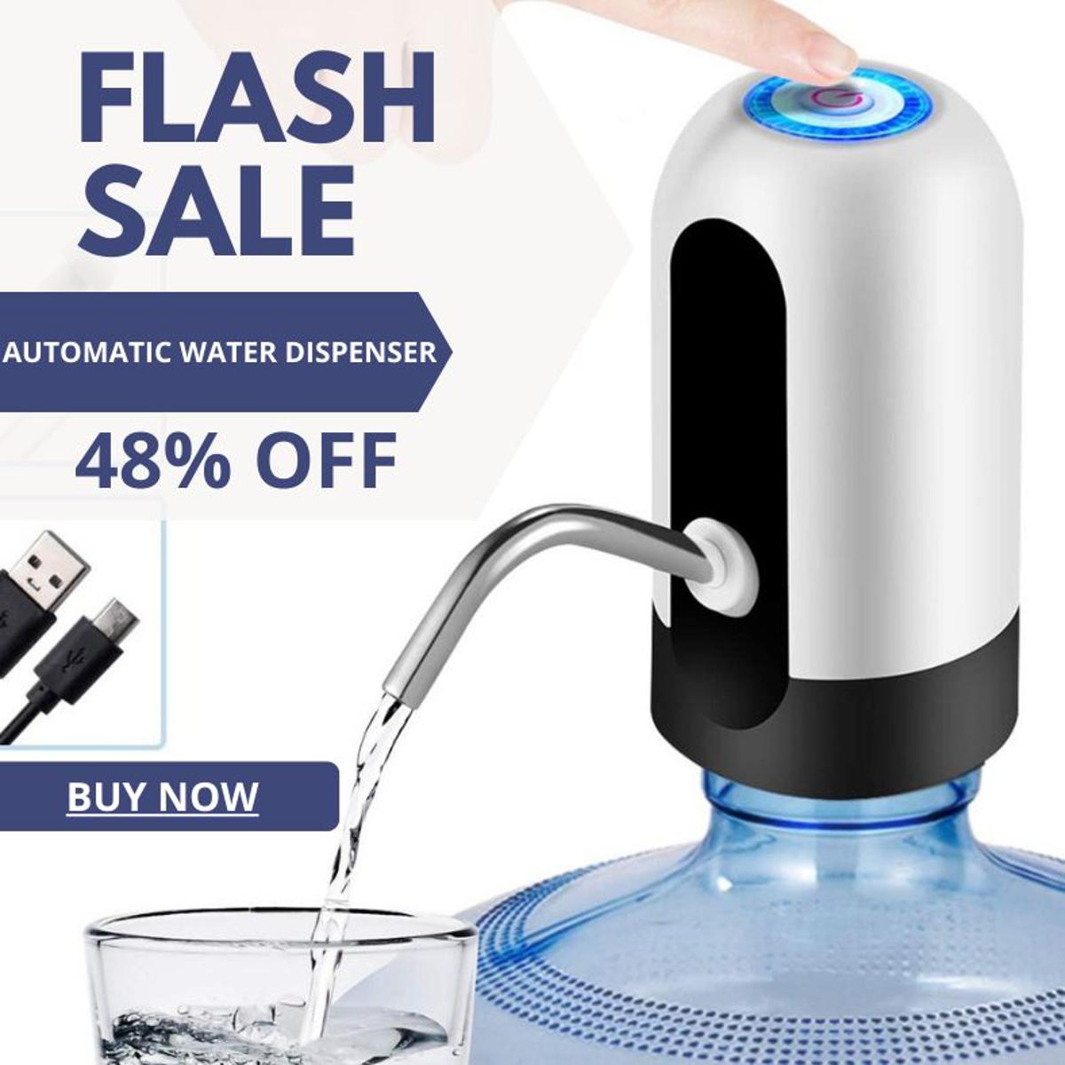 Upgraded USB Rechargeable Water Bottle Pump – One-Touch Automatic Water Dispenser for 2-5 Gallon Bottles
