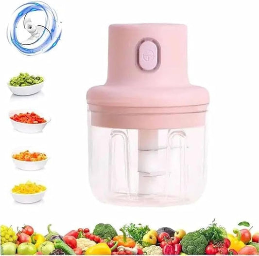 Mini Electric Garlic Grinder 250ml – USB Rechargeable Portable Food Chopper | Powerful One-Touch Kitchen Helper