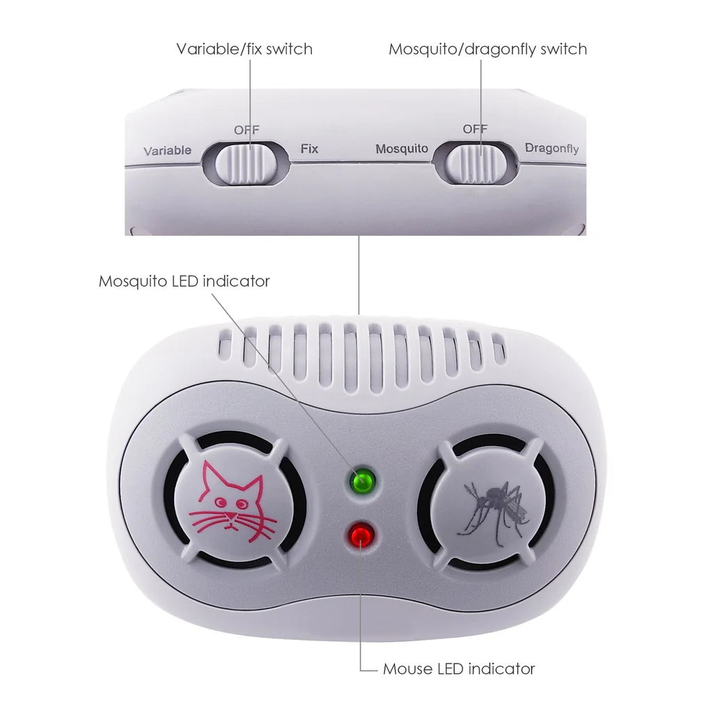 Super Ultrasonic Mouse & Mosquito Repellent – Safe, Silent & Chemical-Free Pest Protection