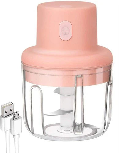 Mini Electric Garlic Grinder 250ml – USB Rechargeable Portable Food Chopper | Powerful One-Touch Kitchen Helper