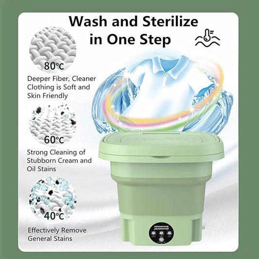 Portable Foldable Mini Washing Machine – Fast, Deep Cleaning Anywhere