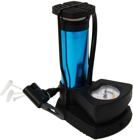 Foot & Hand Air Pump with Built-in Air Pressure Gauge