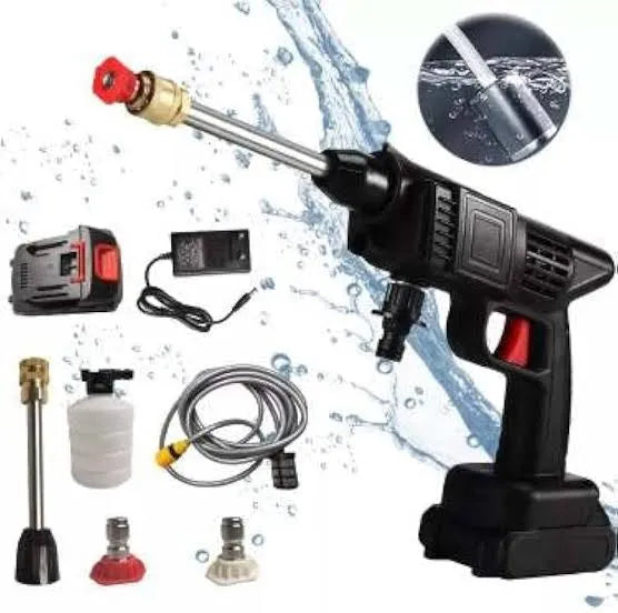Automatic Cordless Car Wash Spray Gun 48V – Wireless High Pressure Foam Jet Washer