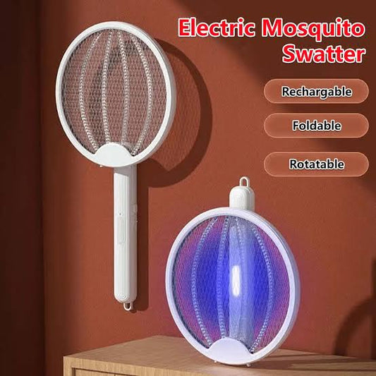 Foldable Electric Mosquito Killer Racket – Rechargeable Bug Zapper Trap for Indoor & Outdoor Use (Random Color)