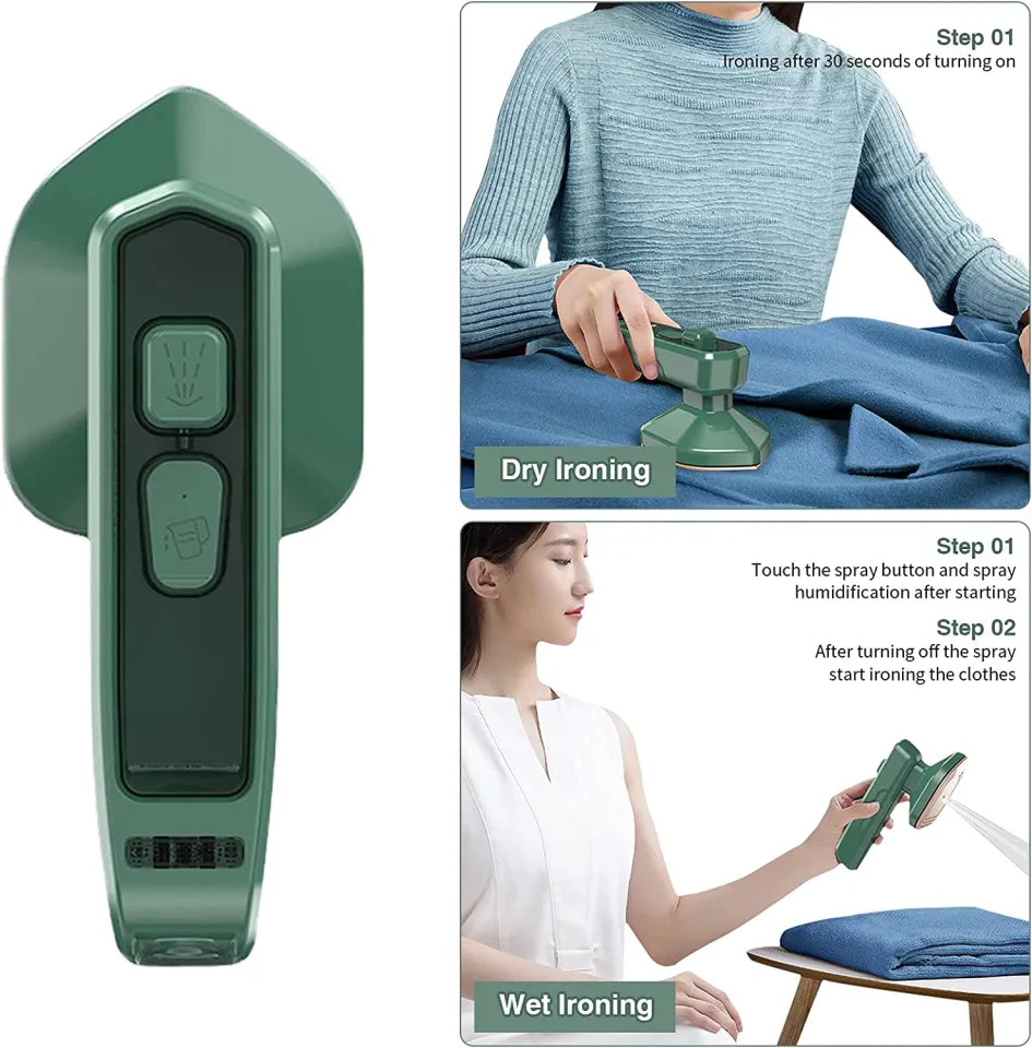Portable Mini Electric Steam Iron – Compact Handheld Garment Steamer for Wrinkle-Free Clothes