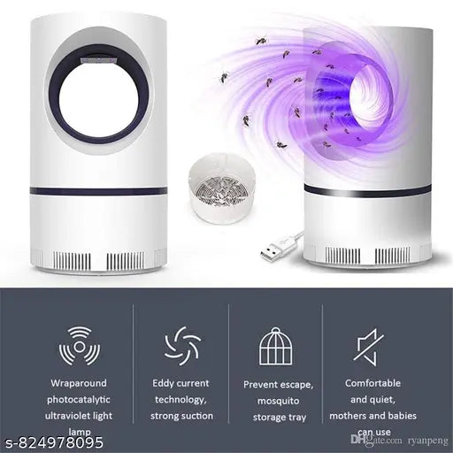 Electric Mosquito Trap Blue Light Mosquito Killer Lamp With USB Power Suction Fan No Zapper Child Safe