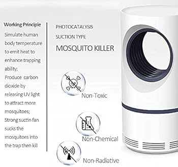 Electric Mosquito Trap Blue Light Mosquito Killer Lamp With USB Power Suction Fan No Zapper Child Safe