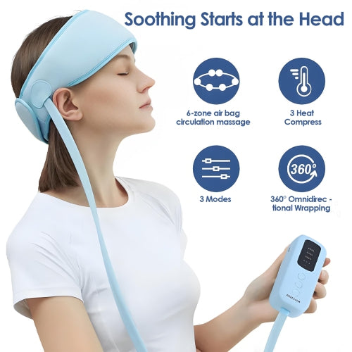 360° Electric Head Massager with Heat & Air Compression – Relax, Recharge & Relieve Stress Anytime