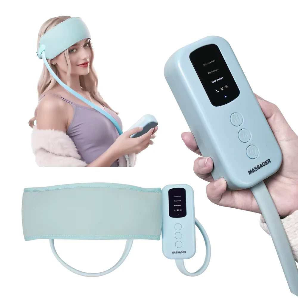 360° Electric Head Massager with Heat & Air Compression – Relax, Recharge & Relieve Stress Anytime