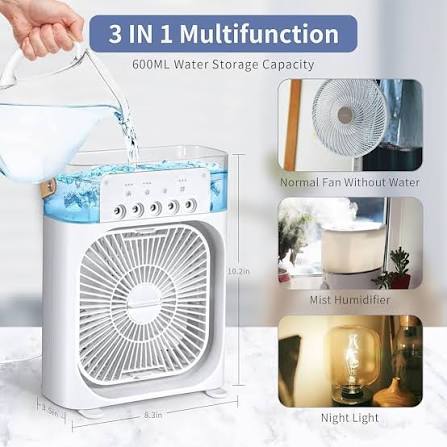 Multi Function Portable Desktop Air Cooler Fan – Stay Cool Anytime, Anywhere!