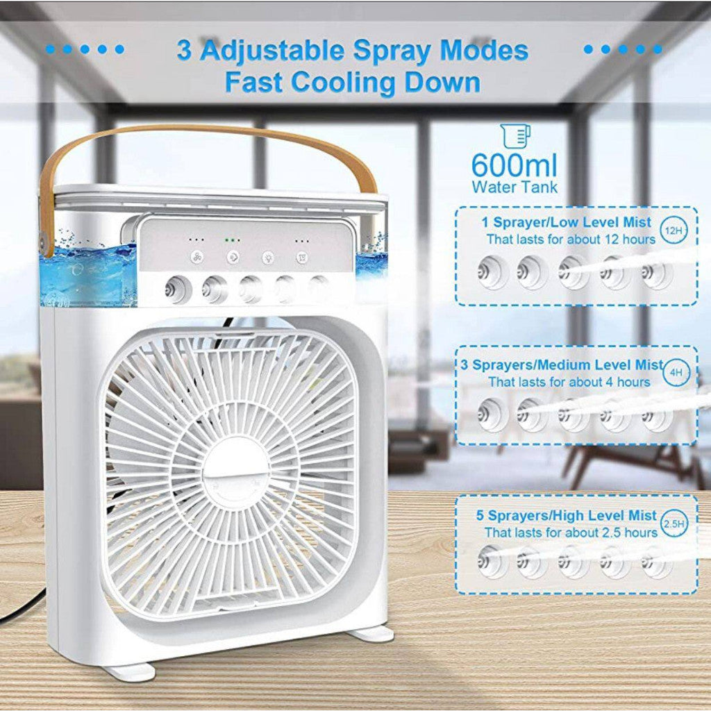 Multi Function Portable Desktop Air Cooler Fan – Stay Cool Anytime, Anywhere!