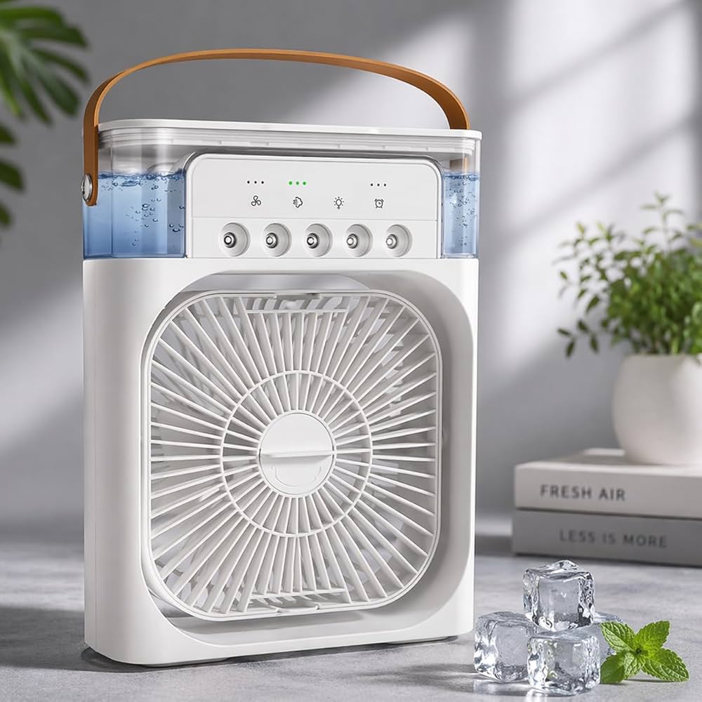 Multi Function Portable Desktop Air Cooler Fan – Stay Cool Anytime, Anywhere!
