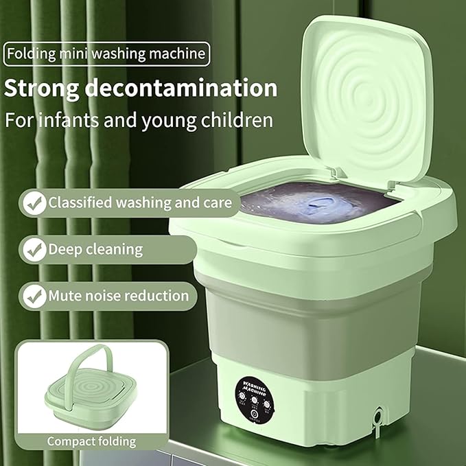 Portable Foldable Mini Washing Machine – Fast, Deep Cleaning Anywhere