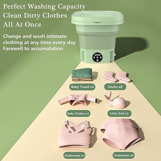 Portable Foldable Mini Washing Machine – Fast, Deep Cleaning Anywhere
