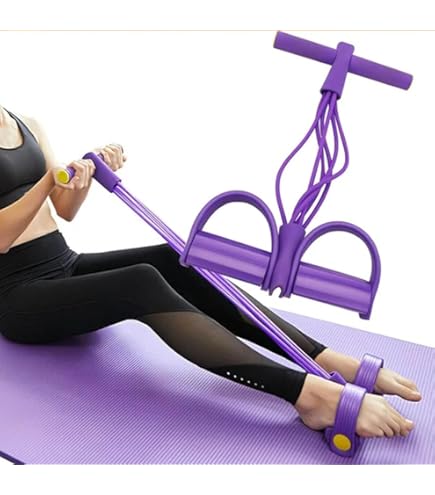Foot Pedal Resistance Band Tummy Trimmer – Full Body Home Workout Elastic Pull Rope Fitness Trainer