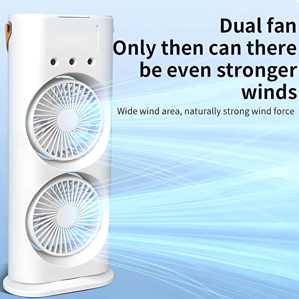 Spray Fan – Double-Ended Spray Water Mist Fan with LED Light & Humidifier